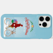 Vrouw: Roodrijdende fiets Kerst-kersttelefoon Case-Mate iPhone Case (Achterkant (horizontaal))