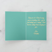 Vrouw roosteren met champagne 50ste verjaardag kaart (Binnen)