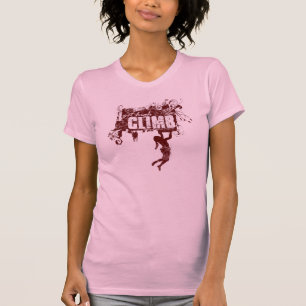 Vrouw rotsklimmer t-shirt