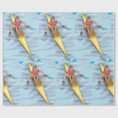 Vrouw Rower Cadeaupapier (Vlak)