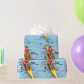 Vrouw Rower Cadeaupapier