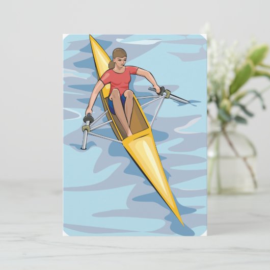 Vrouw Rower Kaart (Staand voorkant)