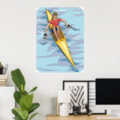 Vrouw Rower Poster (Thuiskantoor)