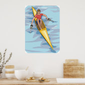 Vrouw Rower Poster (Keuken)