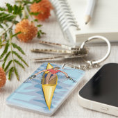 Vrouw Rower Sleutelhanger (Voorkant Rechts)