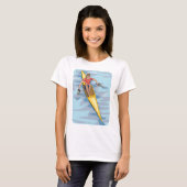 Vrouw Rower T-shirt (Voorkant volledig)