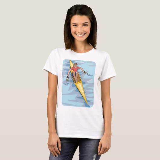 Vrouw Rower T-shirt (Voorkant volledig)