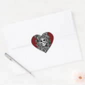 Vrouw Rozen Gothic Oorspronkelijke inkttekening Ku Hart Sticker (Envelop)