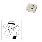 Vrouw Rubberstempel (Gestempeld)