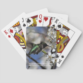 Vrouw Ruby Throated Hummingbird Pokerkaarten