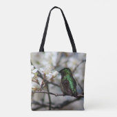 Vrouw Ruby Throated Hummingbird Tote Bag (Achterkant)