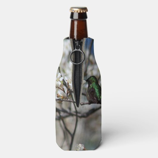 Vrouw Ruby Throated kolibrie Flesjeskoeler (Fles Achterkant)