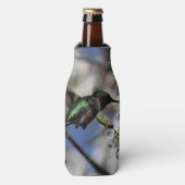 Vrouw Ruby Throated kolibrie Flesjeskoeler (Fles Voorkant)