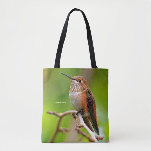Vrouw Rufous Hummingbird on the Plum Tree Tote Bag (Voorkant)