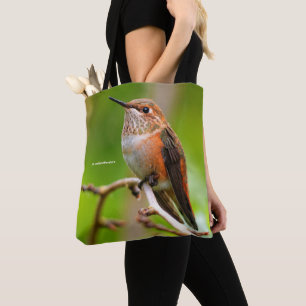 Vrouw Rufous Hummingbird on the Plum Tree Tote Bag