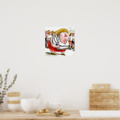 Vrouw Rugby Player - Rugby-schilderafdrukken Poster (Keuken)