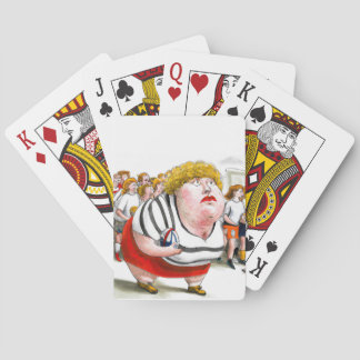 Vrouw Rugby Player - Spelkaarten Pokerkaarten