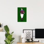 Vrouw Rugby - Rugby Art Print (Thuiskantoor)