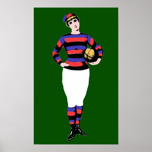 Vrouw Rugby - Rugby Art Print (Voorkant)
