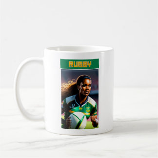 Vrouw Rugby Speler Mok