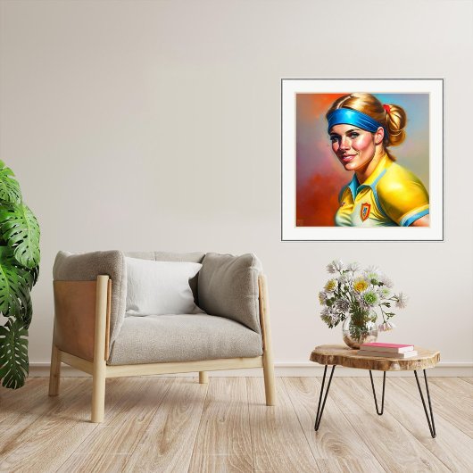 Vrouw Rugby Speler - Verpakte Canvas Art Print