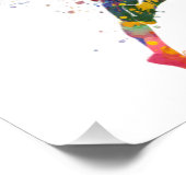 Vrouw runner in waterverf foto afdruk (Hoek)