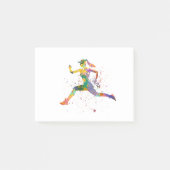 Vrouw runner in waterverf post-it® notes (Voorkant)
