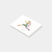 Vrouw runner in waterverf post-it® notes (Schuin)