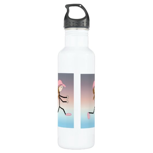 Vrouw Runner Waterfles (Achterkant)