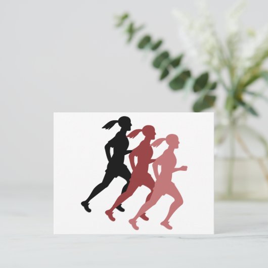 Vrouw Runners Briefkaart (Staand voorkant)