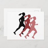 Vrouw Runners Briefkaart (Voorkant / Achterkant)