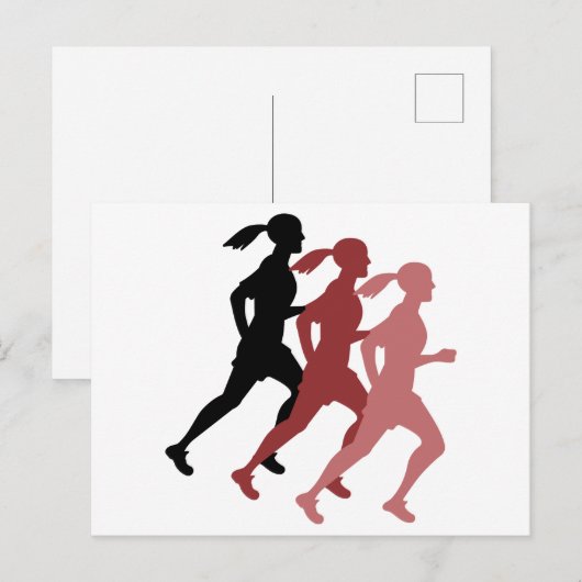 Vrouw Runners Briefkaart (Voorkant / Achterkant)