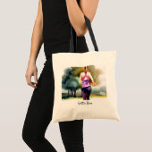 Vrouw Running in the Park Tote Bag (Voorkant (product))