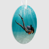 Vrouw S.C.U.B.A. Diver Ornament (voorkant)