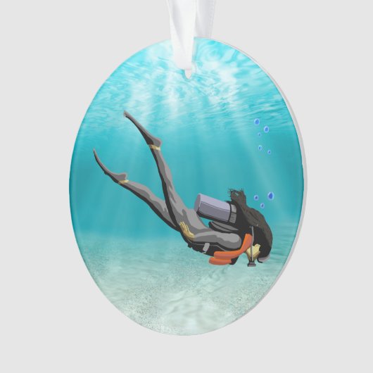 Vrouw S.C.U.B.A. Diver Ornament (voorkant)