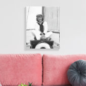Vrouw Sailor Canvas Afdruk (Insitu (Woonkamer))