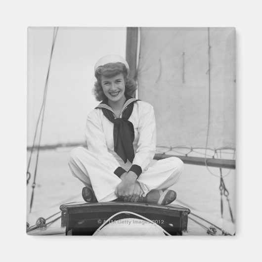 Vrouw Sailor Magneet (Voorkant)