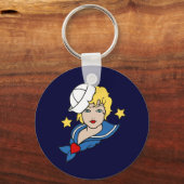 Vrouw Sailor Tattoo Sleutelhanger (Voorkant)