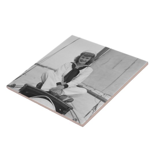 Vrouw Sailor Tegeltje (Zijkant)