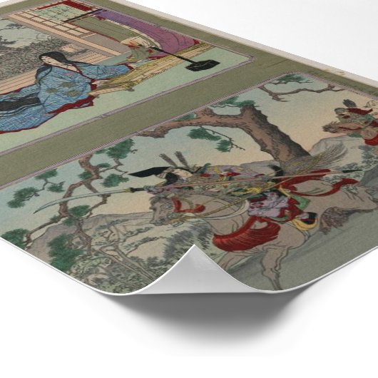 Vrouw Samurai ongeveer 1800 jaar Poster (Hoek)