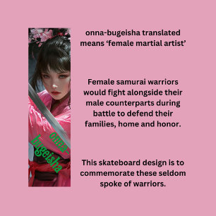Vrouw Samurai Persoonlijk Skateboard
