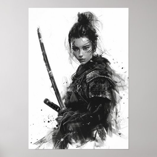 Vrouw Samurai Portret - Anna Sawai - Recht-op Poster (Voorkant)