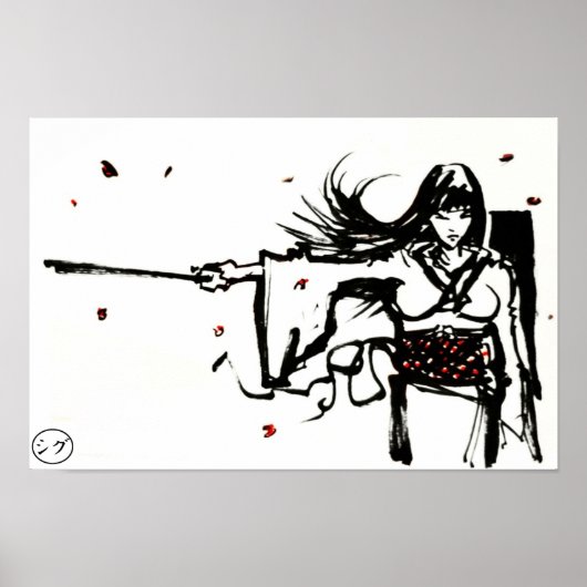 Vrouw Samurai Poster (Voorkant)