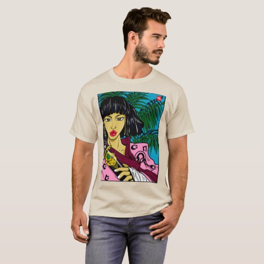 VROUW SAMURAI T-shirt (Voorkant volledig)