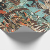 VROUW SAMURAI TOMOE GOZEN PAARD IN DE STRIJD CADEAUPAPIER (Hoek)