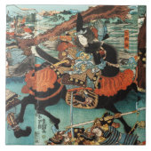 VROUW SAMURAI TOMOE GOZEN PAARD IN DE STRIJD TEGELTJE (Voorkant)