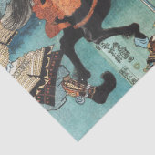 VROUW SAMURAI TOMOE GOZEN PAARD IN DE STRIJD TISSUEPAPIER (Detail)