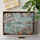 VROUW SAMURAI TOMOE GOZEN PAARD IN DE STRIJD TISSUEPAPIER (Geschenk)