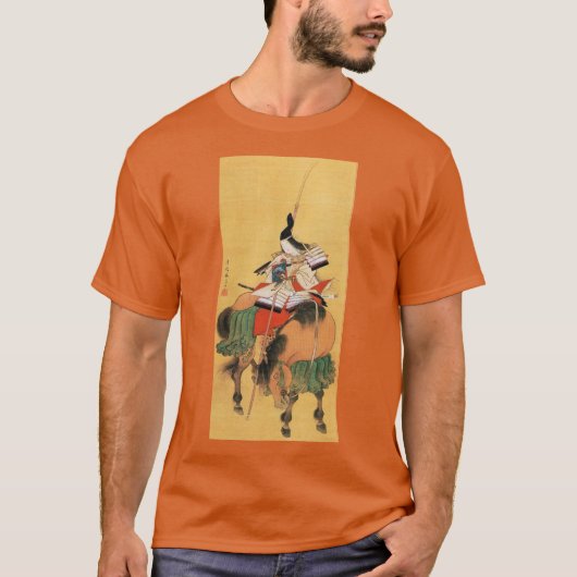 VROUW SAMURAI TOMOE GOZEN PAARDENRUG Japanse kunst T-shirt (Voorkant)