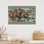VROUW SAMURAI TOMOE GOZEN TE PAARD IN DE SLAG POSTER (Keuken)